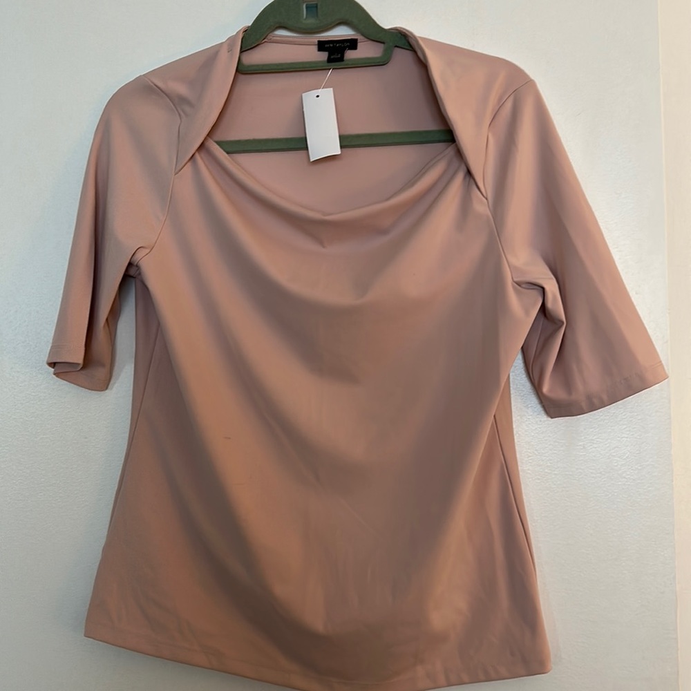 NWT Ann Taylor pink short sleeve top
